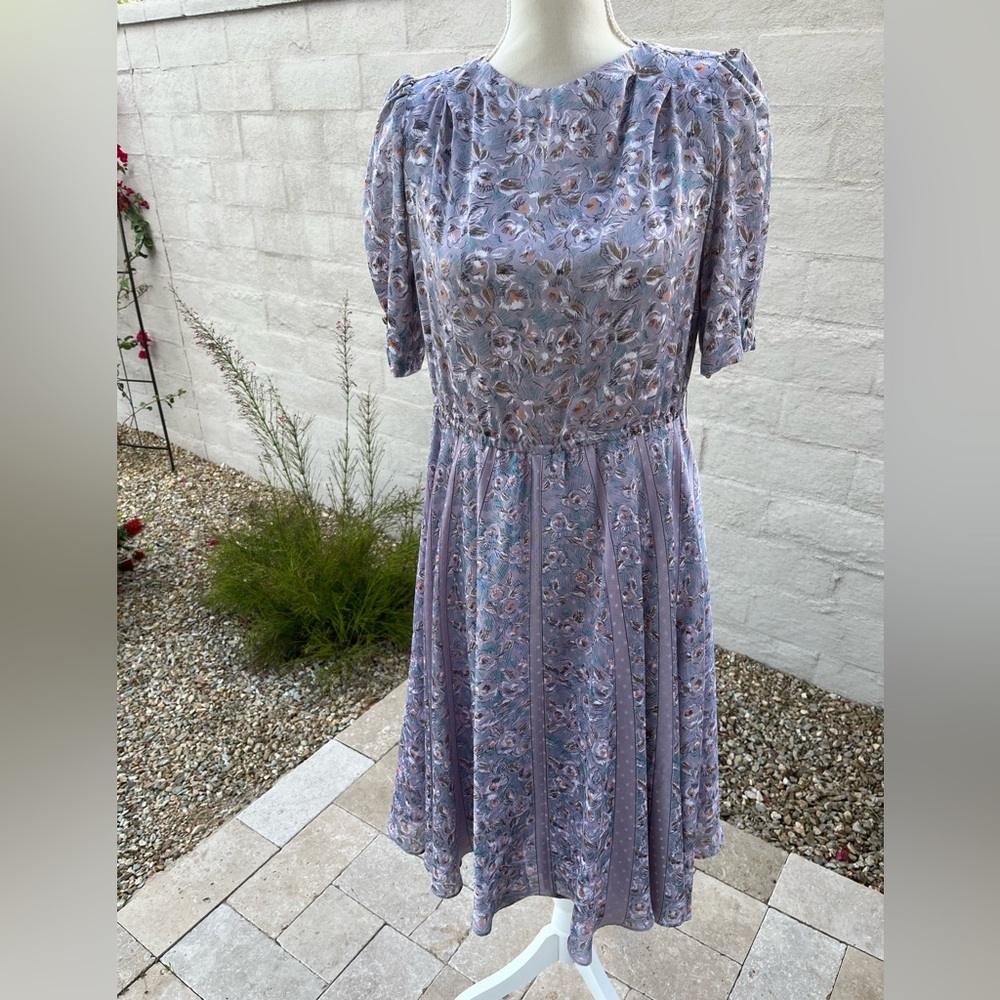 Vintage 60s a line floral spring summer midi dress - Picture 6 of 16